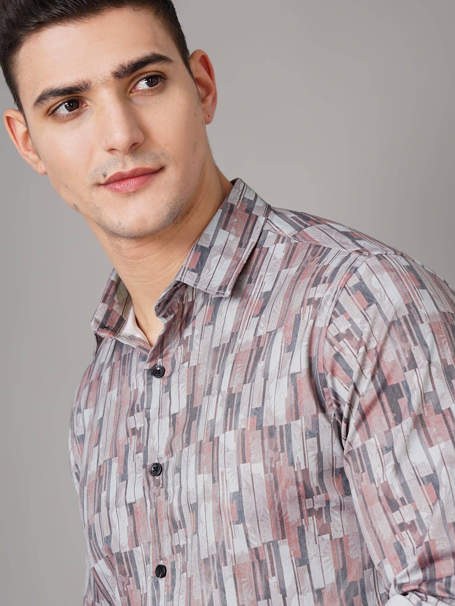 Braga Grey Printed Shirt