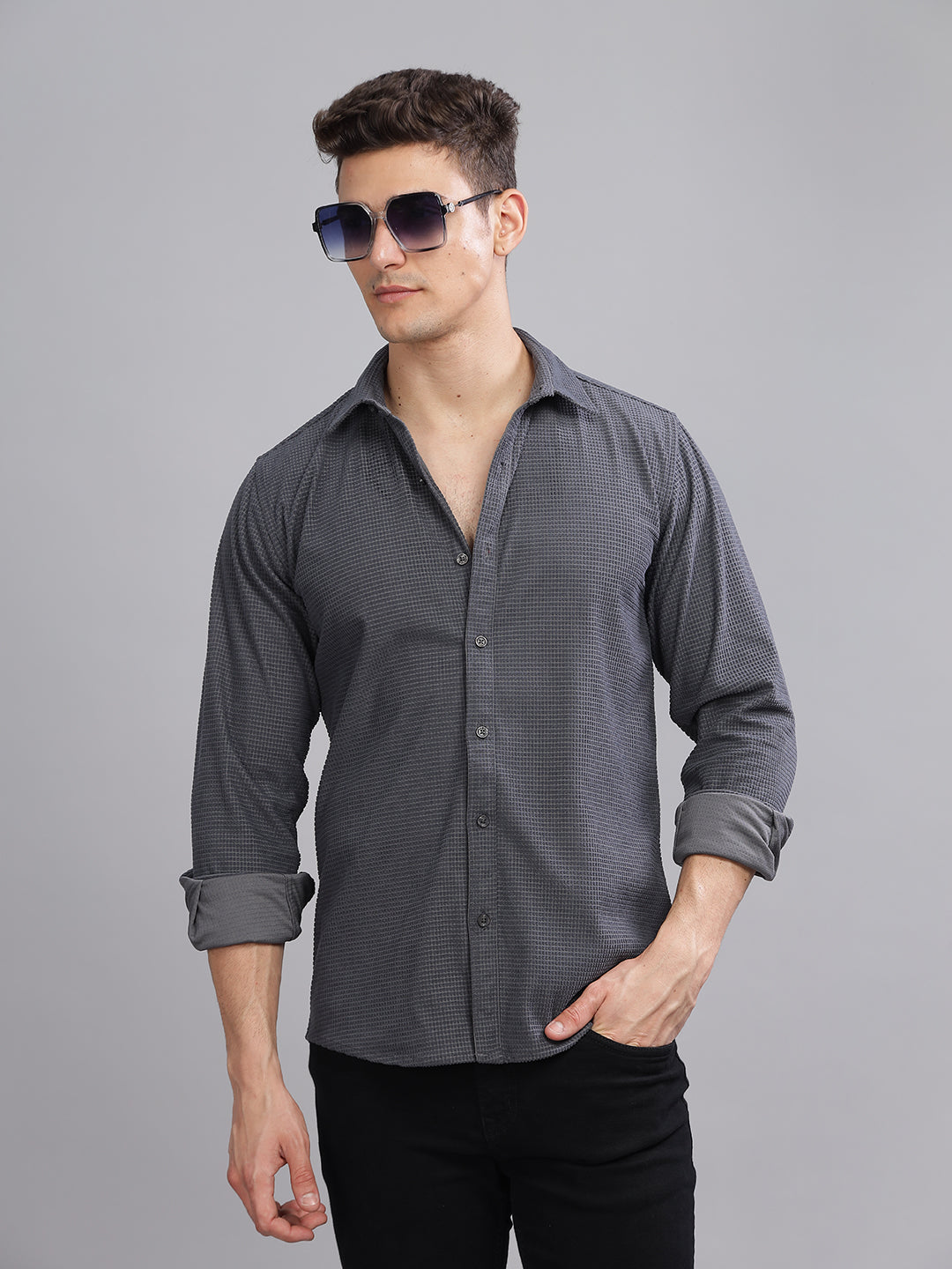 Broken Charcoal Cord Shirt