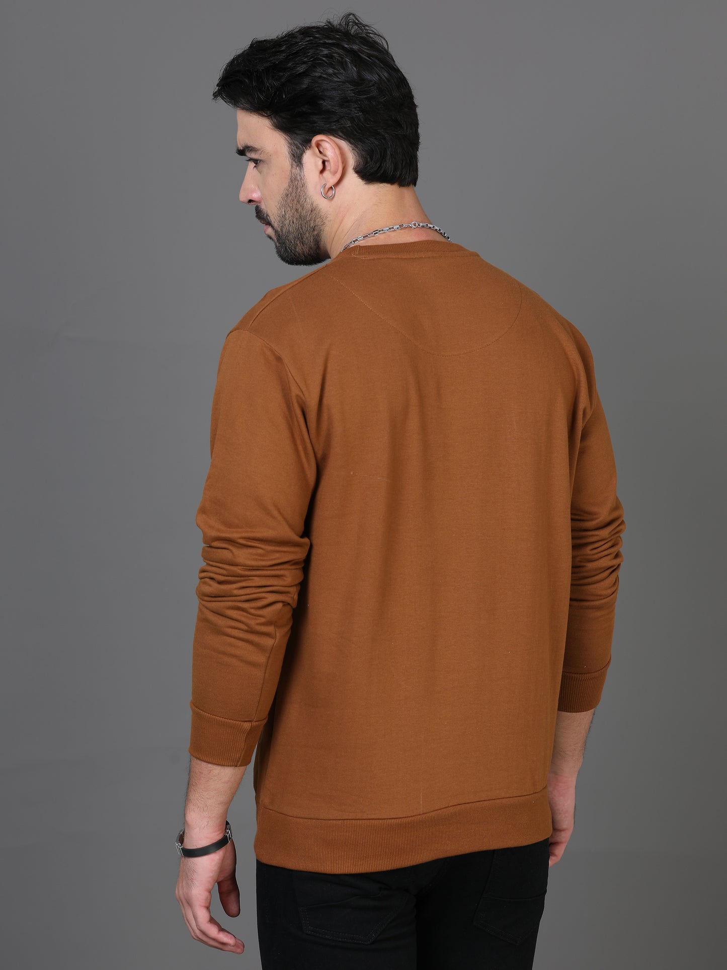 Brown Plain Sweatshirt