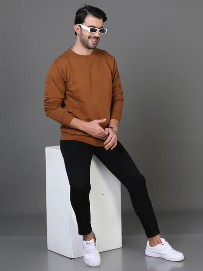 Brown Plain Sweatshirt