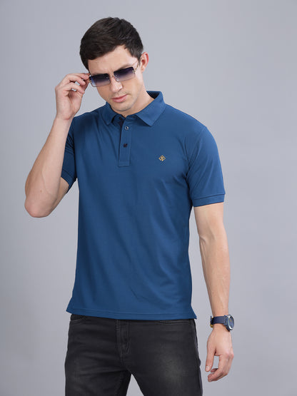 Blue Dryfit Polo T-Shirt