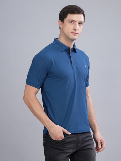 Blue Dryfit Polo T-Shirt