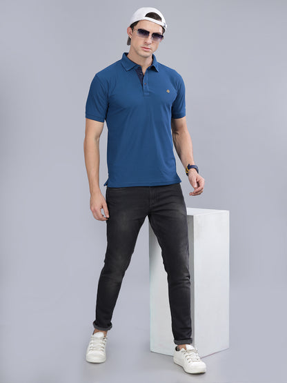 Blue Dryfit Polo T-Shirt