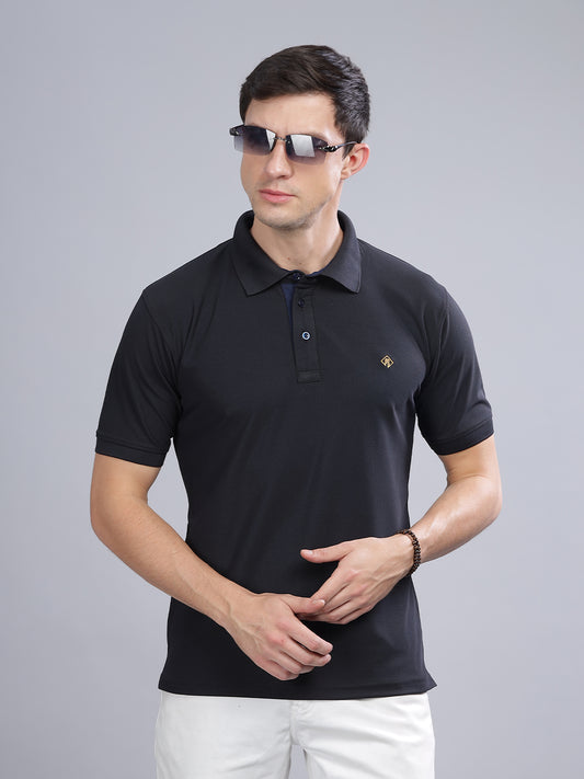 Black Dryfit Polo T-Shirt